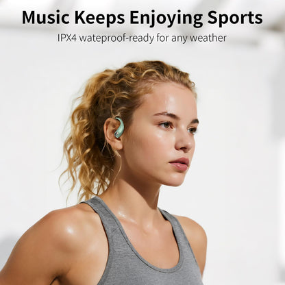 GALAAL Wireless Sport Earbuds Bluetooth Headphones,Lightweight Earbuds with Ear Hooks,Bluetooth5.4 Wireless Earphones,25H Playtime, IPX4 Waterproof Running Headphones for Gym(Green)