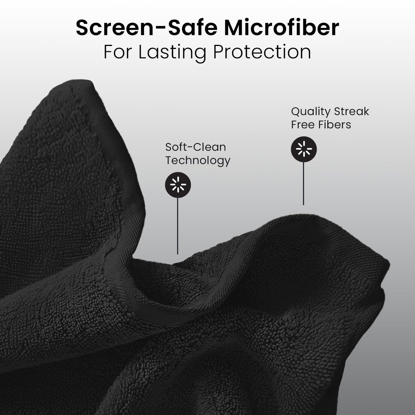 Electronic Wipes Screen Cleaner Streak-Free [2 Pack x40] Computer Screen Wipes, TV Screen Cleaner Wipes, Monitor Wipes for Smart TV, Laptop, iPhone, ipad and more - [Microfiber Cloth + 80 Wipes]