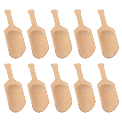 AUEAR, 10 Pack Mini Wooden Scoops for Bath Salts Candy Scoop