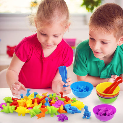 TSYAN Counting Toys Matching Game for Kids with Sorting Bowls Sensory Toys