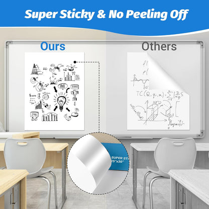 AFMAT Sticky Easel Pads, 25 in x 30 in Flip Chart Paper for Teachers, Ink Bleed-Through Resistant Easel Paper for Office/Classroom/Whiteboard/Wall/Windows, 30 Sheets/Pad, 12 Pads