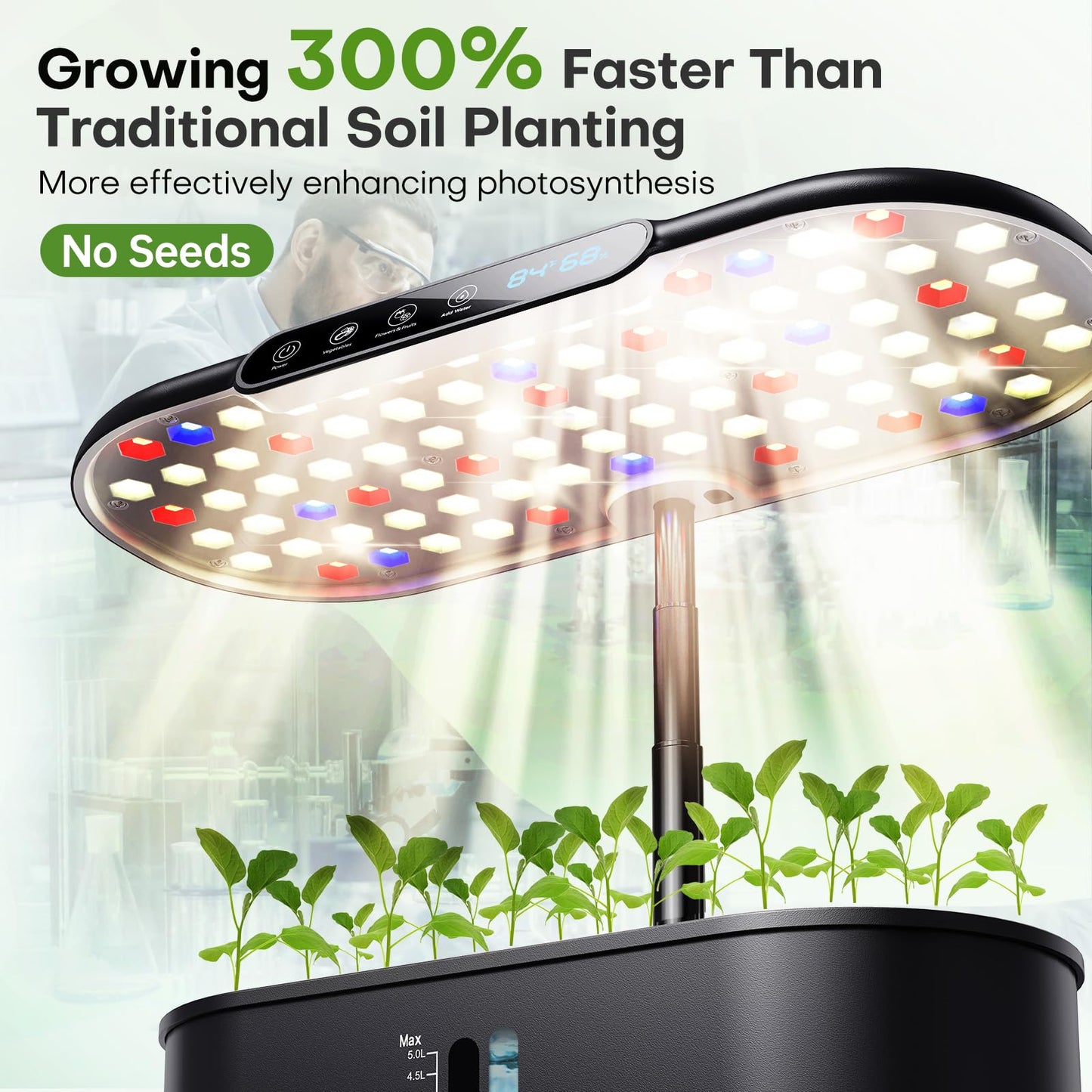 Ahopegarden Indoor Garden Hydroponics Growing System with Hydroponics Pods Kit