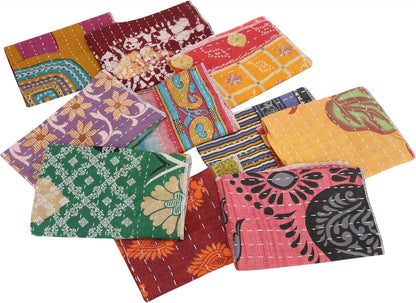 Marubhumi Cotton Cloth Napkins Multicolor, Washable, Reusable, Soft & Absorbent for Dining & Everyday Use - 16 x 16 Inches - Pack of 10