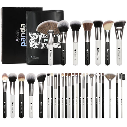 DUcare Makeup Brushes Set Professional 27Pcs Makeup Brushes Premium Synthetic Kabuki Foundation Blending Face Powder Blush Concealers Eye Shadows Make Up Brushes Kit White