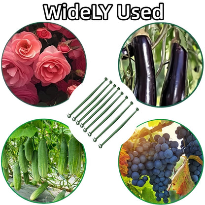 100Pcs Stake Arms for Tomato Cage, 11.8 inch Tomato Stake Connectors, Expandable Support Trellis Connectors for 11mm Stakes for Garden Climbing Plants Vegetables