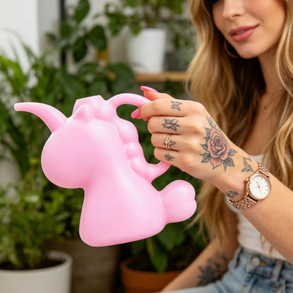 XXXFLOWER Unicorns Indoor Watering Can, 1 L Cute Animal Water Cans, Novelty Unicorns Shape Watering Pot for Office House Indoor Garden（Pink）