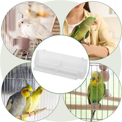 2pcs Automatic Hanging Bird Feeder Seed Tray Outdoor Garden Bird Food Container for Parrot Cockatiel Feeding Supplies