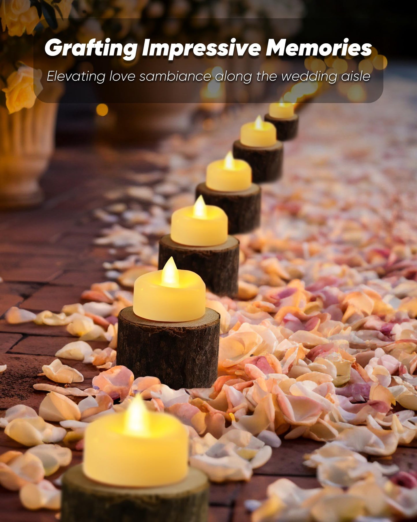 BEICHI Flameless Candles, 12/24/50/100/150 Pack Tea Lights Battery Operated, No Flickering Votive Candles LED Tea Lights for Halloween Christmas Wedding Home (50 Pack, Ivory Shell)