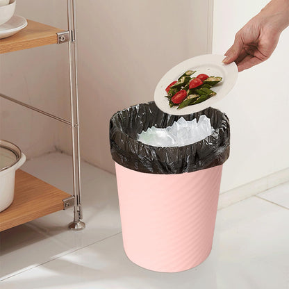 YIDUOZHH Small Trash Can - Plastic Waste basketbin for Office,Home,Bathroom,Kitchen - 1.8 Gallon - Pink