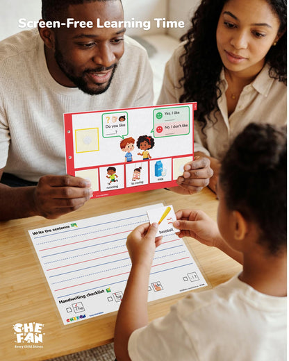 CHEFAN Sentence Building for Kids, Speech Therapy Learn to Read for Preschool Kindergarten, Fun Flash Cards for Classroom Must Haves, Special Education for Homeschool Supplies