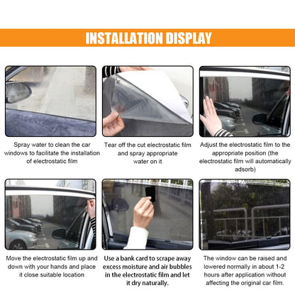 4PCS Car Side Window Sunshade, Block UV Rays Car Privacy Protector, Reuseable Static Cling Film Stickers, Washable Car Window Shade for Baby, Window Tint for Most Vehicles