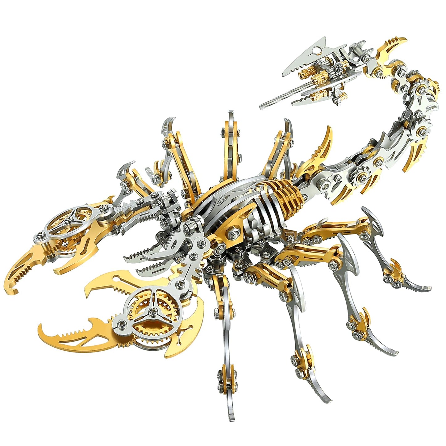 3D Metal Scorpion Puzzles for Adults 3-D Puzzles Model Kits to Build DIY Assembly Mechanical Puzzle Building Block Toys with Tool Craft for Home Decor (Metal Scorpion-Golden)