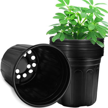 RAOOKIF 3 Gallon Pots for Plants, Flexible 1/2/3/5 Gallon Nursery Pot with Drainage, 3 Gallon Plastic Pots for Plants