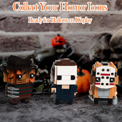 WeekCare Halloween Horror Figures Building Block Set, Scary Collectible Action Figures, Horror-Inspired Brick-Compatible Toys, Creative Display Decor, for Adults and Teens, 358 PCS