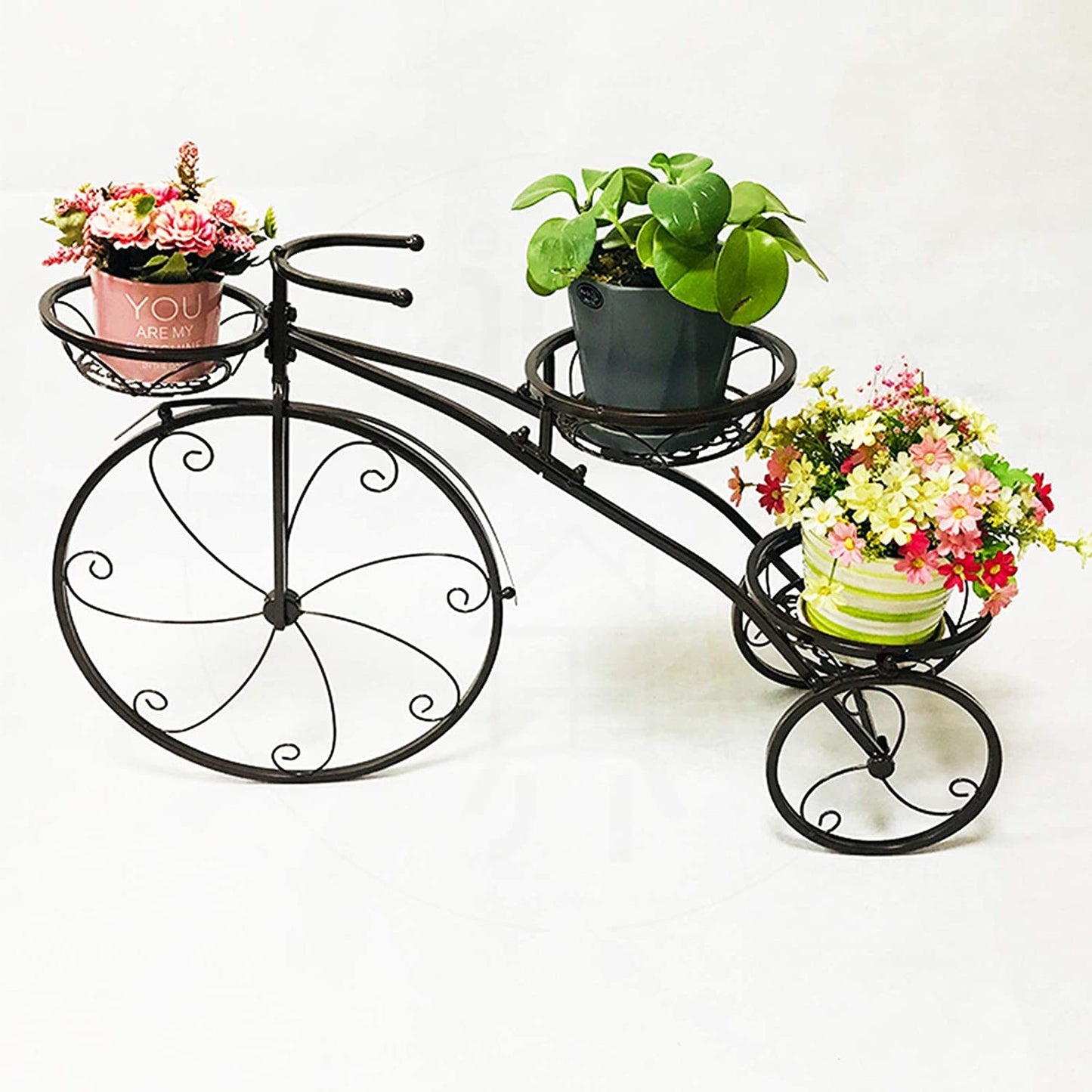 YIYIBYUS Multilayer Plant Stands,Tricycle Plant Stand Flower Pot Garden Cart Stand and Plant Holder Display Rack