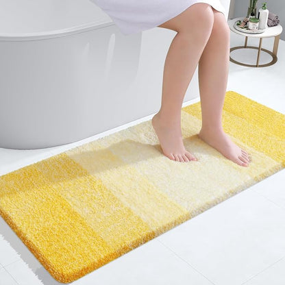 OLANLY Large Bathroom Rugs Mat 50x30, Extra Soft Absorbent Microfiber Bath Rugs, Rubber Backing, Quick Dry, Machine Washable Bath Mat for Bathroom Floor, Tub and Shower, Home Decor Accessories, Yellow