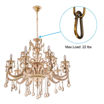PATIKIL 6 Feet Gold Bronze Finish Lighting Hanging Chain, Metal Looping Chain for Hanging Plant Pendant Chandelier Light Fixture