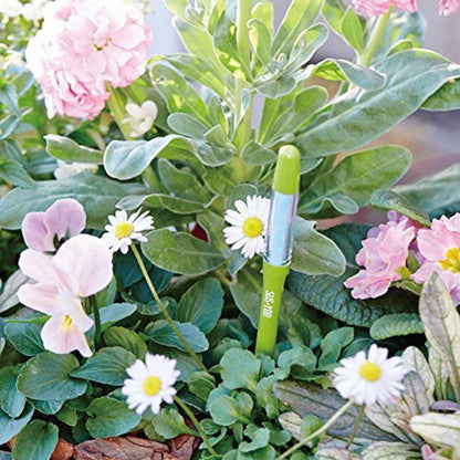 Sustee Large Refillable Insert Aqua Meter (Green) with Core Installed + 2 Additional Large Cores - Plant Moisture Sensor For Potted Plants