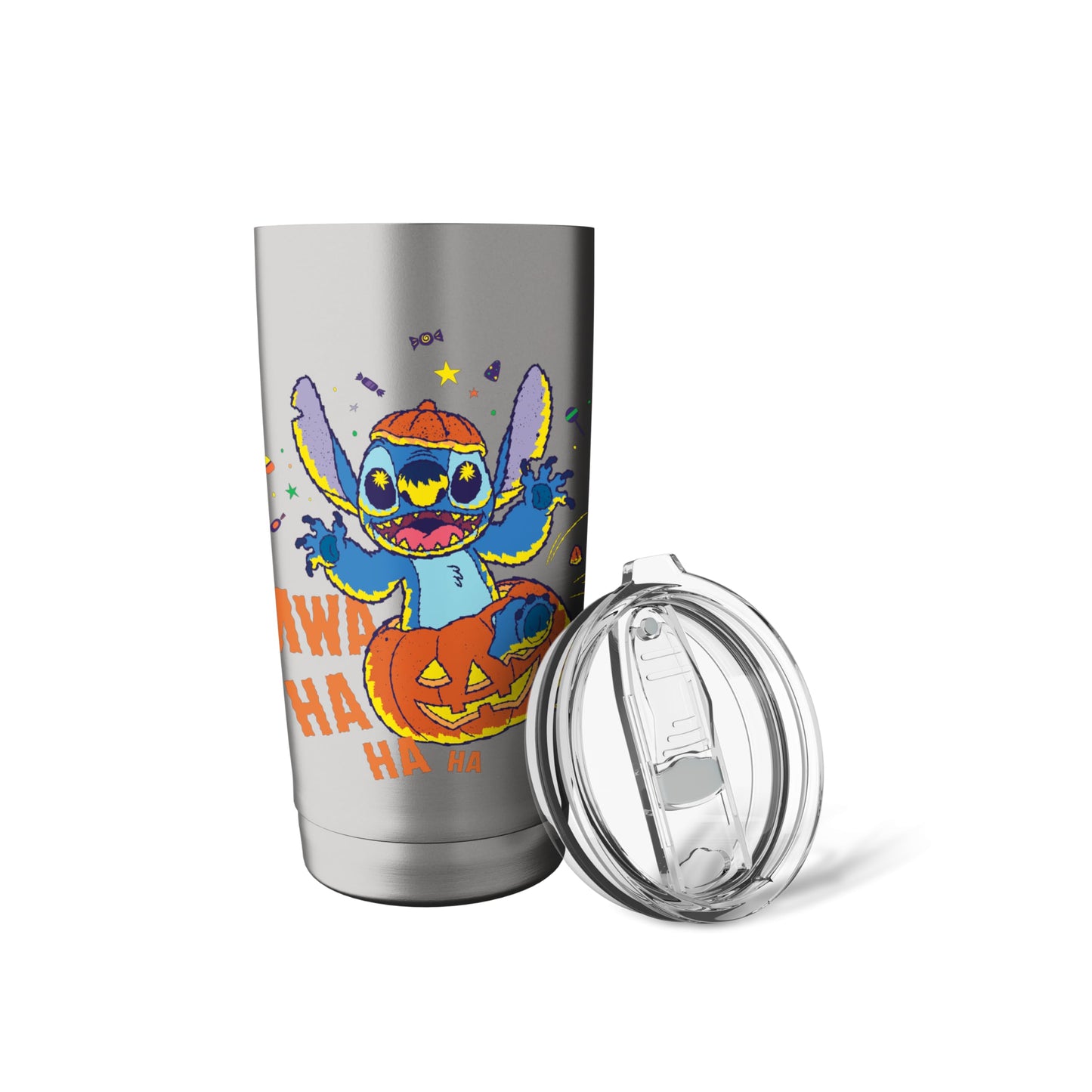 Disney Stitch Jack-o’-Lantern Surprise Mwa Ha Ha Halloween Stainless Steel Insulated Tumbler