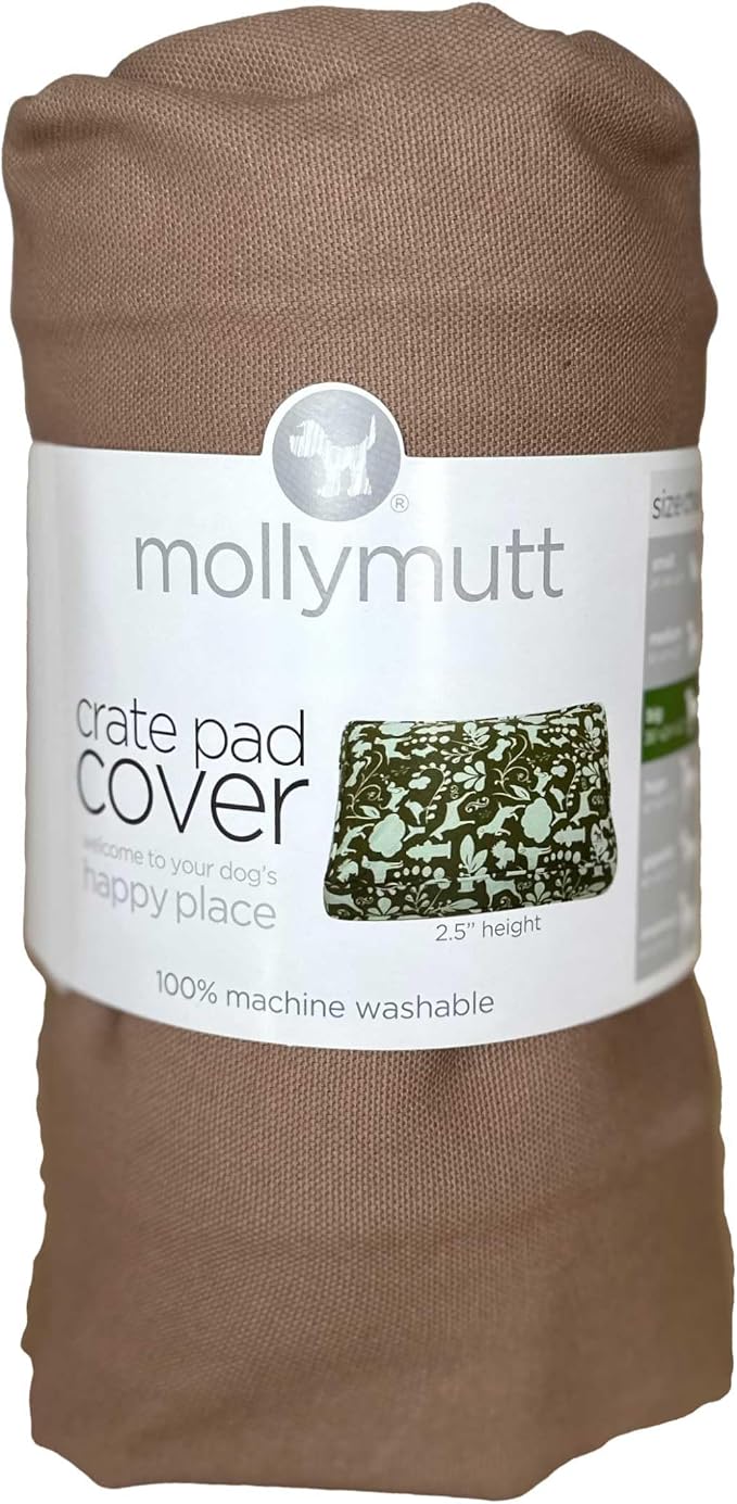 Molly Mutt Dog Crate Pad Cover, 100% Cotton Canvas Cover for Dog or Puppy Crate Bed, Durable, Washable, and Free of Harmful Chemicals, Pre-Shrunk, 54"x37"x2.5", Wild Horses