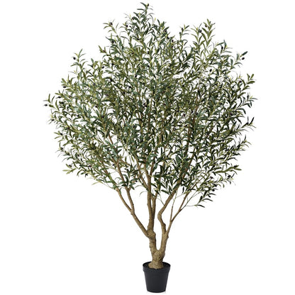 Verinatural Olive Tree Artificial Indoor 8ft - Large Fake Plants - Realistic Faux Olive Tree in Pot - Tall Artificial Plants for Home, Patio, Living Room, Office Decor,VN138