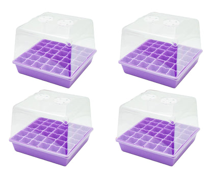 Bootstrap Farmer Countertop Seed Starter Kit in Purple, Reusable 1010 Tray Bundle with Inserts and Humidity Dome