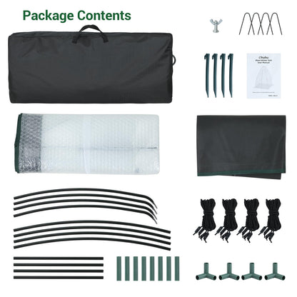 Green House for Outside Heavy Duty, Ohuhu Portable Walk-in Winter Greenhouse with Thick PE Bubble Cover - Small Greenhouses Outdoor for Plants Winter Protection