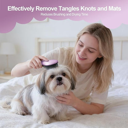 Small Dog Brush- Grooming Tool for Teddy, Yorkies, Maltese, Shih Tzu, Chihuahua - Puppy Hair Brush (Electroplating Purple)