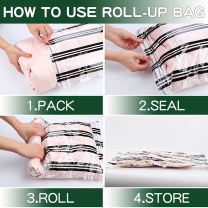 20 Pack Vacuum Storage Bags, Space Saver Bags Compression Storage Bags for Comforters and Blankets, Vacuum Sealer Bags for Clothes Storage (20C)