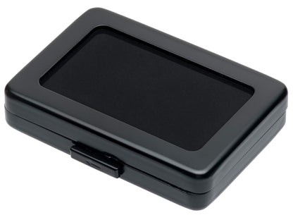 Giftop Glass Top Loose Diamond or Gemstone Display Box Case Holder Show Container Metal (Black Large Rectangle)