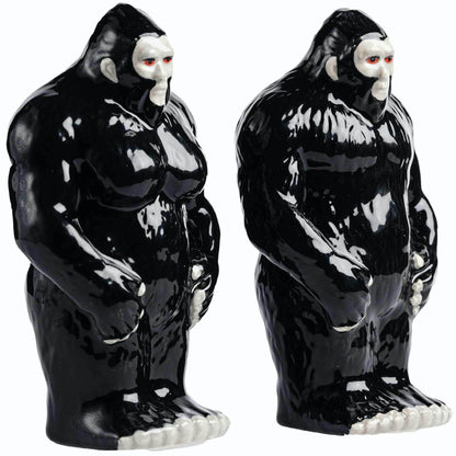 Bigfoot Ceramic Salt and Pepper Shaker Set – Unique Funny Big Foot Sasquatch Gifts for Adults Men and Women – Novelty Gag Cryptid Gifts for White Elephant Party