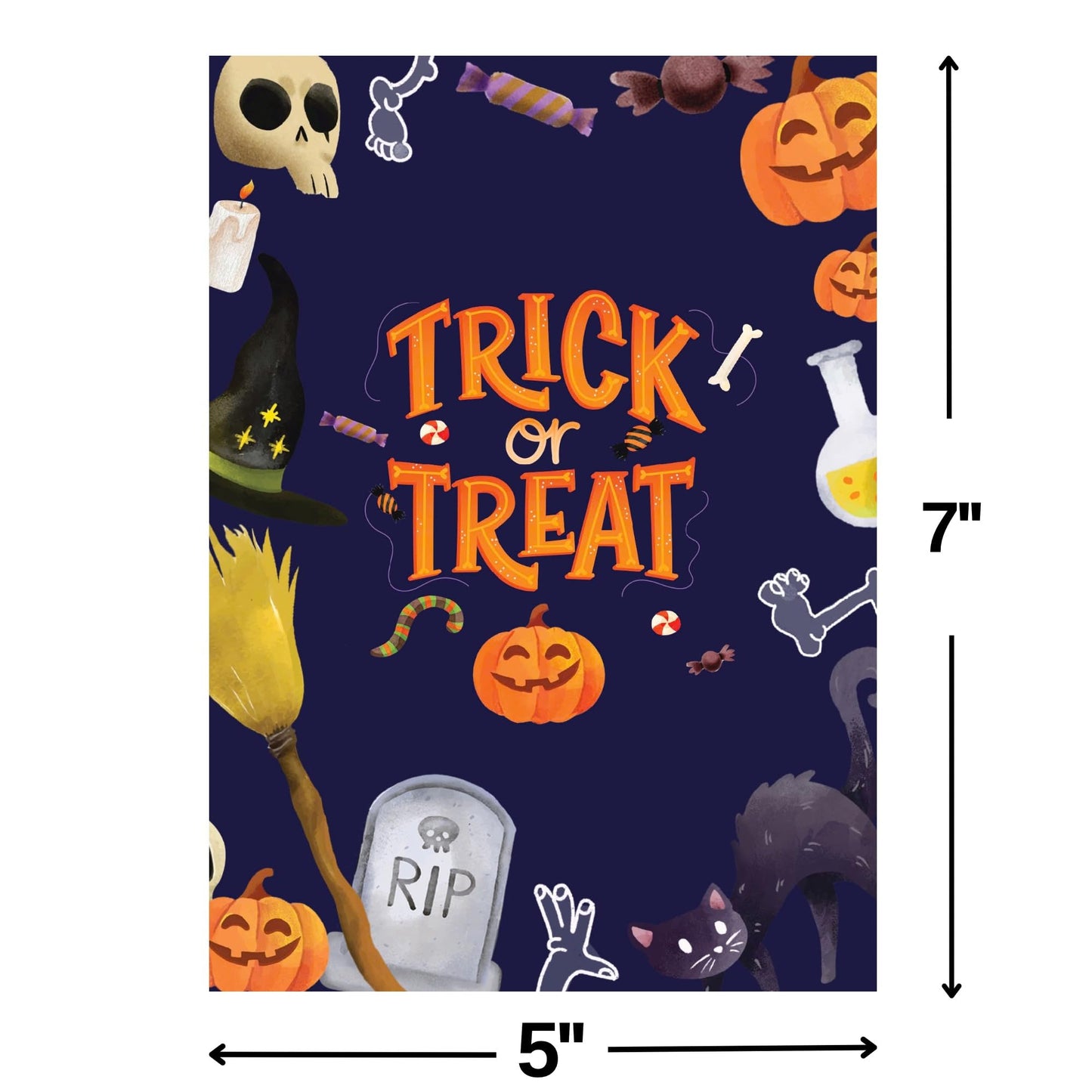 Paper Love Spooky Pop-Up Card | 3D Trick or Treat Halloween Greeting for Kids, Family, or Friends | 5" x 7" w/Envelope and Note Card
