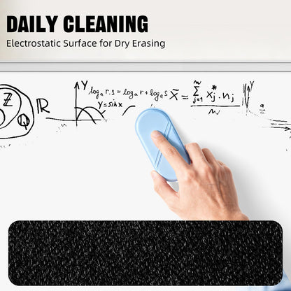 FUNISKETCH Dry Erase Eraser, Detachable Magnetic White Board Erasers - 2 Pack,Glass Board Glass Whiteboard Eraser for Office and School Supplies (Blue)
