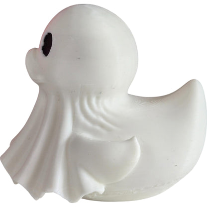 Ghost Duck Figurine for Adult Collectors and Halloween Fans - Spooky Gothic Desk Decor Collectible - 3D Printed in Canada