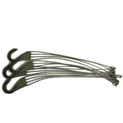 Replacement 4 Strand Plastic Hangers for 12" Hanging Baskets - Set of 5 (Olive Green)