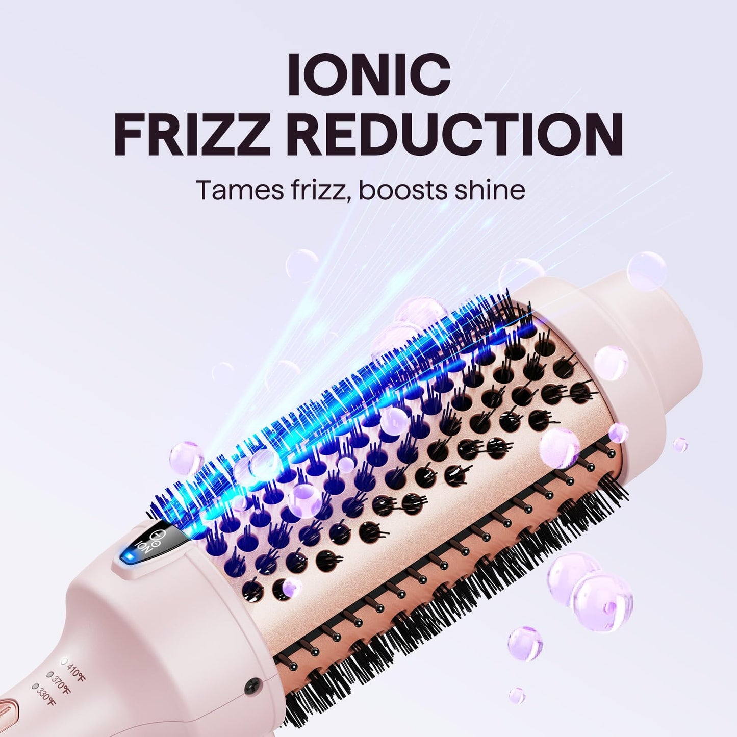 Wavytalk Updated Version Thermal Brush, 1.5 Inch Negative Ion Blowout Express Thermal Round Brush Creates Salon-Quality Blowouts, lonic Frizz Reduction Makes Hair Shinier & Smoother (Millennial Pink)