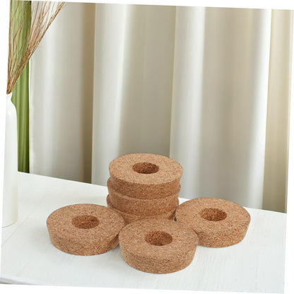 YARNOW 6pcs Decorative Glass Bottles Ventilated Cork Stopper for Hydroponic Plants Terrarium and Crafts Unique Center Hole Design