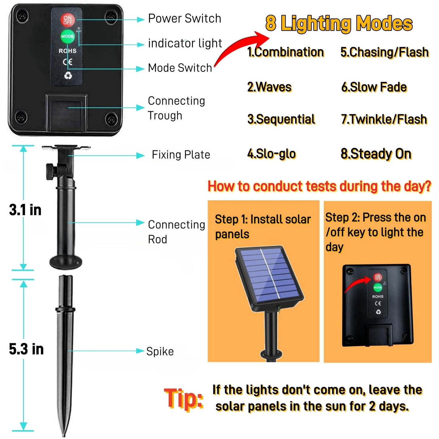 Meteds 6 Pack Solar Pumpkin Stake Lights for Halloween Decorations Outdoor, Waterproof Solar Halloween Lighted Pumpkin Pathway Lights for Garden Yard Patio Porch Pathway Grave