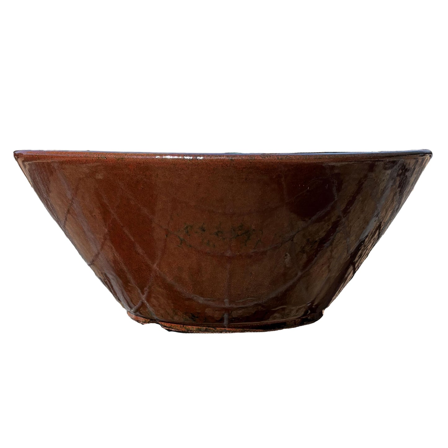 Ten Thousand Pots Succulent Pot - 12 Inch Brown Planter (Ceramic) - Handcrafted, Durable Flower Pot