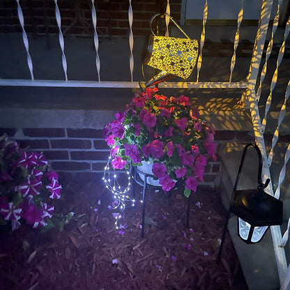 Solar Watering Can Lights,Large Retro Metal Hanging Solar Lights Outdoor Waterproof, Birthday Gifts for Women Mom Grandma Garden Decor Yard Light LED Decoration Outside for Porch Lawn Patio