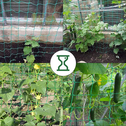 Trellis Netting, PDGROW Climbing Plant Support Net Garden Pea Bean Neting, Heavy-Duty PE Trellis Net for Cucumber, Tomato, Vegetables, Fruits, Sweet Pea Plants (6.6' x 16.4'Ft)