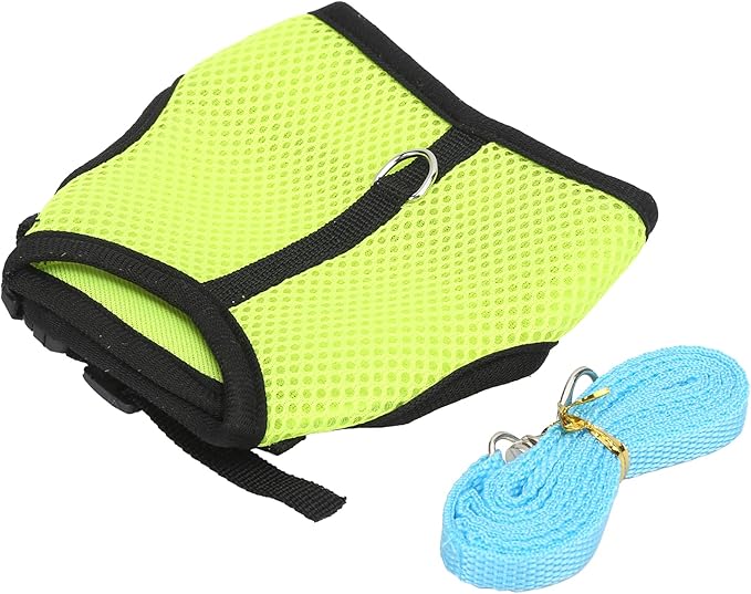 Honio Mesh Chest Back for Rabbit, Pet Mesh Traction Harness Mesh Cloth Mesh Harness for Rabbit for Guinea Pigs for Dogs for Rabbits for Little Pigs (Fruit Green)