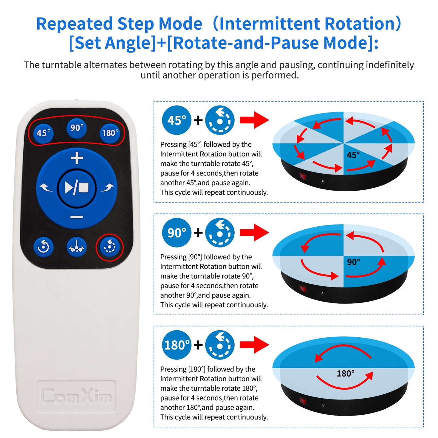 15.8In Remote Motorized Electric Turntable Rotating Display Stand Rotating Platform Photography Turntable motorized lazy susan base giratoria para for Photography,3D Scanner,(Load Range:132~400lbs)