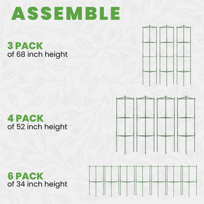 K-Brands Tomato Cage - Tomatoes Plant Stakes Support Cages Trellis for Garden and Pots (3 Pack - Extra Tall Upto 68 inches)