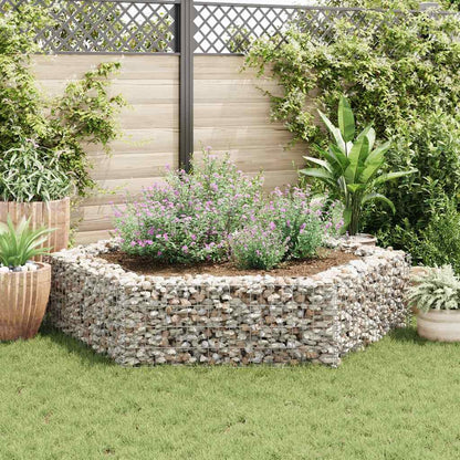 Gabion Raised Bed Silver Galvanized Steel 78.7x68.1x15.7 in, Gardening, Pots & Planters, 142536