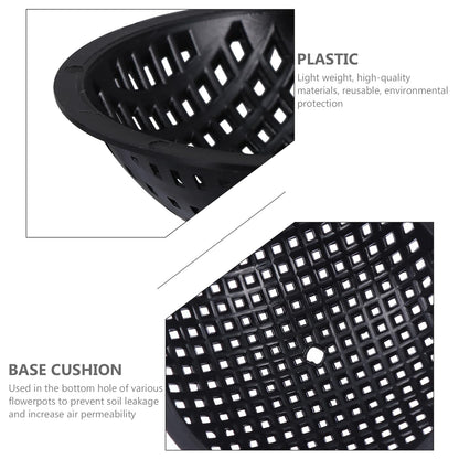 Yardwe 20 Pcs Bonsai Pot Bottom Mesh Pads, Black Plastic Drainage Screens, 2.95 Inch Round Grid Mats for Indoor and Outdoor Plant Pots, Prevent Soil Loss and Improve Air Circulation