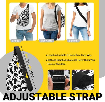 Tuwubi Crossbody Bags for Women, Sling Bag for Men, Small Hiking Backpack Anti Theft Lightweight for Outdoors Travel (M, Black)