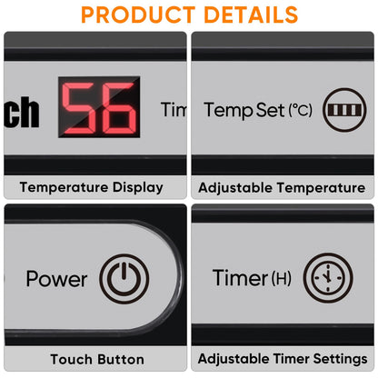 ROMECH 23L Hot Towel Warmer Cabinet, Professional Towel Heater with LED Temperature Display Setting, Extra Large Capacity Towel Warmers for Spa Massage Salon Home (White, 23L)