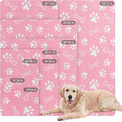 BEAUTYZOO 6 Pack Washable Pee Pads for Dogs, Reusable Puppy Pads for Potty Training, Waterproof Super Absorbent Whelping Pads Mats Non Slip Against Urine for Small Medium Dogs Cats, 16" x 24"