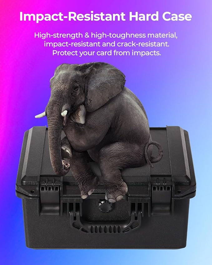 Card Cases for Sports Trading Graded Cards Holder Storage Box Organizer | Waterproof Hard Case Organizer for Baseball Slab PSA BCW MTG TCG Zion Top Loader Rigid Magnetic Card Sleeve with Adj-Dividers